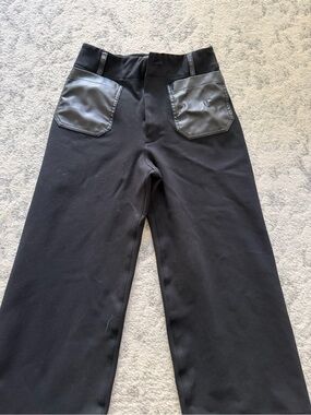 Maeve Black High-Waist Trousers with Branded Waist Tag